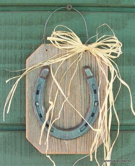 Lucky Horseshoe On Reclaimed Barn Wood By Primitivewoodworks 1500