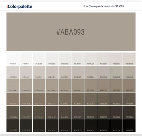 Pantone 16 0906 Tpg Simply Taupe Color Hex Color Code Aba093