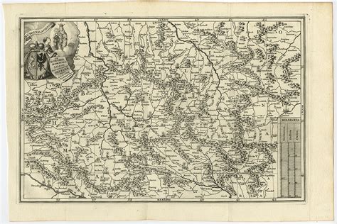 Antique Map Of Bohemia Moravia And Silesia By Scherer 1699