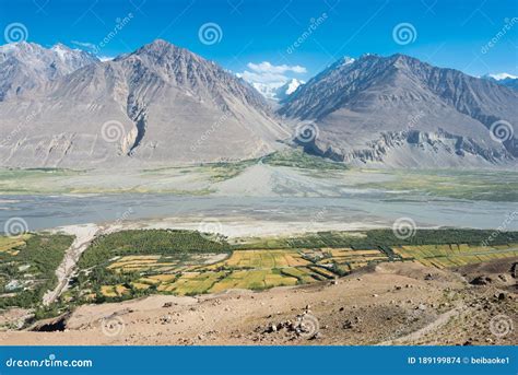 Panj River At Wakhan Valley In Yamchun Gorno Badakhshan Tajikistan