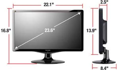 For example, 24 inches or 27 inches. ViewSonic VA2431WM 24-Inch Widescreen LCD Monitor with ...