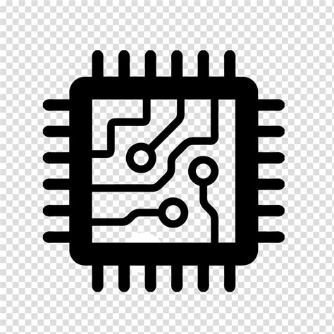 Square Black Logo Integrated Circuits And Chips Central Processing Unit