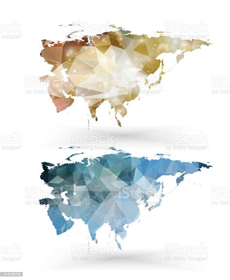 Vetores De Eurasia Mapa Modelo De Design De Triângulo Ilustração