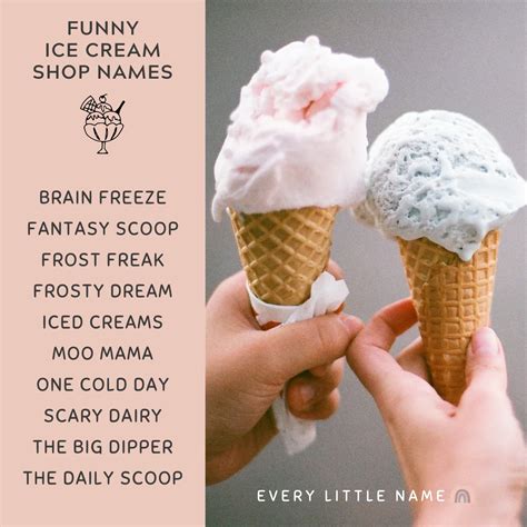 210 Best Ice Cream Shop Names Cute Funny And Retro Every Little Name