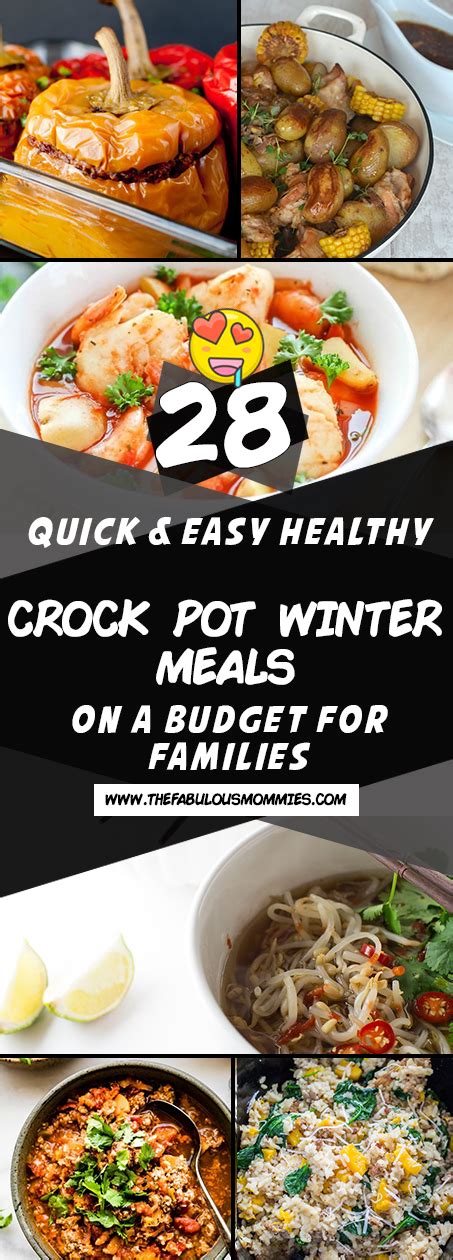 28 Quick And Easy Healthy Crock Pot Winter Meals On A Budget For Families