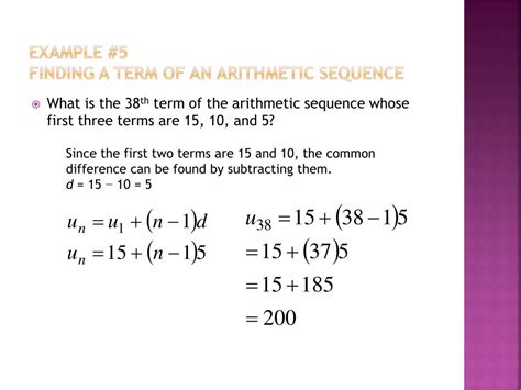 PPT - 1.3 Arithmetic Sequences PowerPoint Presentation, free download ...