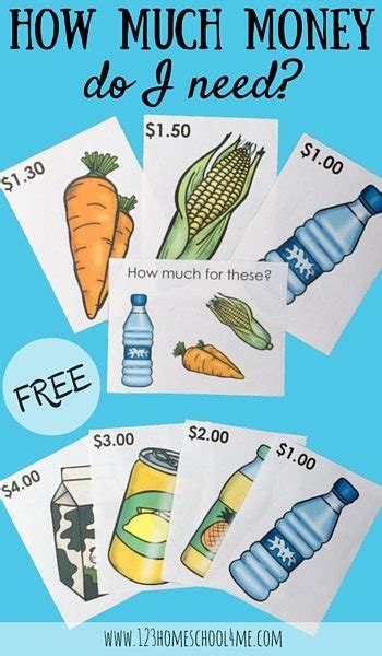 Free Printable Grocery Task Cards Money Game
