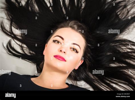 Beautiful Woman Long Black Hair Close Up Hi Res Stock Photography And