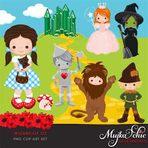 Wizard Of Oz Clipart Dorothy Tin Man Scarecrow Cowardly Lion