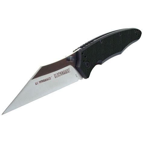 Blackhawk Be Wharned Folding Knife 188038 Tactical Knives At