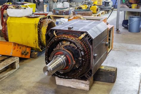 Premium Photo Disassembled Large Industrial Electric Motor In The