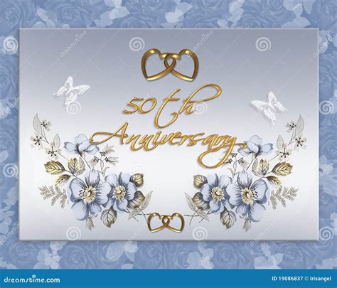 50th Wedding Anniversary Card Royalty Free Stock Photography Image