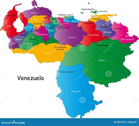 Venezuela Map Royalty Free Stock Photo Image 6997415