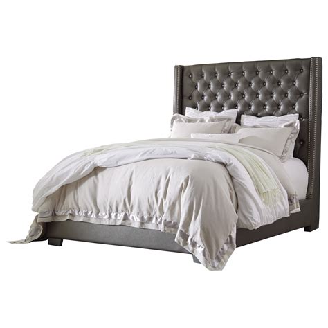 Coralayne California King Upholstered Bed With Tall Headboard With Faux