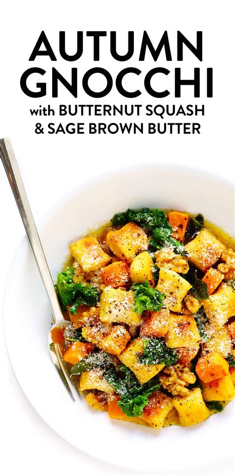 Gnocchi With Butternut Squash Kale And Sage Brown Butter Sauce Gimme