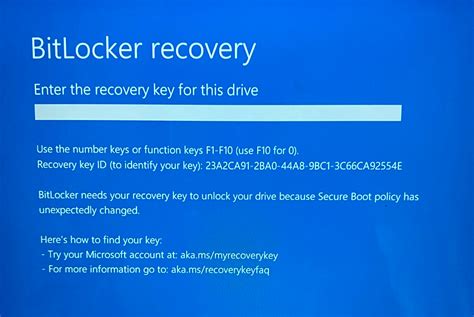 Bitlocker Has Locked My Computer Bluescreen Computer