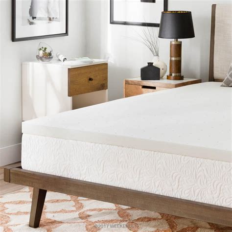 3 thick pad with cooling gel provides support for better night sleep. Weekender 2 in. Twin XL Memory Foam Mattress Topper ...