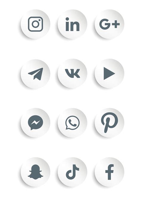 Modern Social Media Button Icon Vector Illustration Web And Mobile
