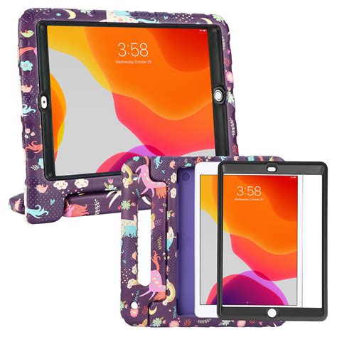 Hde Ipad 8th Generation Case For Kids With Built In Screen Protector