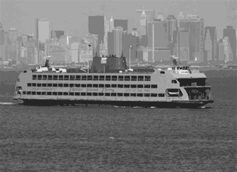 Staten Island Ferry Bw16 Photograph By Scott Kelley Pixels