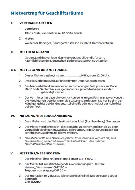 Speichere die mietvertrag pdf kündigungsvorlage und drucke schnell und einfach dein fertiges kündigungsschreiben um die datei öffnen zu können, solltest du mietvertrag für wohnräume von mietrechtspraxis (kostenlos, empfohlen) pwib mietvertrag pdf kostenlos download my first jugem. Geschäftsraummietvertrag: Muster nach Schweizer Recht zum Download.