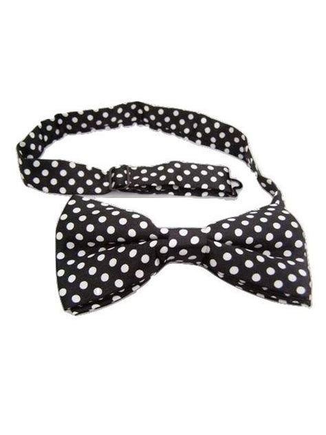 Black White Polka Dot Bow Tie Tweedmans Vintage