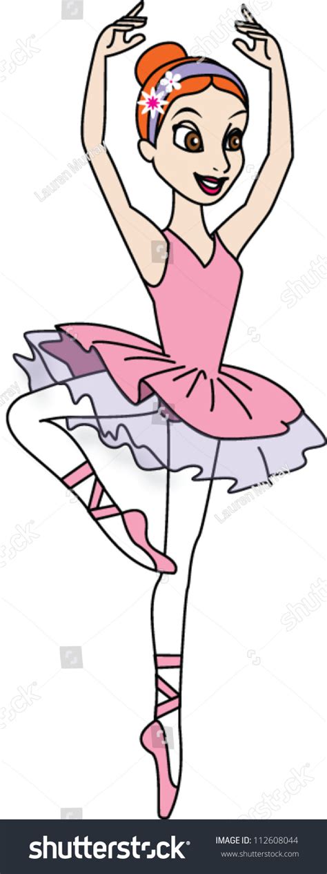 Girl Ballet Dancer Cartoon Stock Vector 112608044 Shutterstock