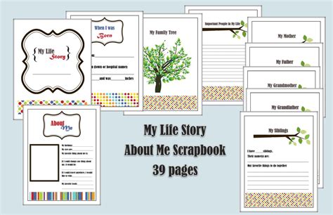 My Life Story All About Me Childrens Memory Scrapbook Etsy Foster