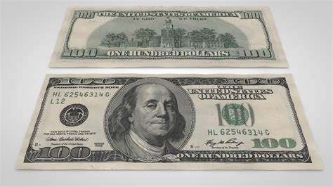 3d 100 Dollars Bill