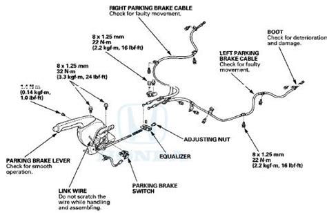 Honda Accord Parking Brake Cable Replacement Conventional Brake