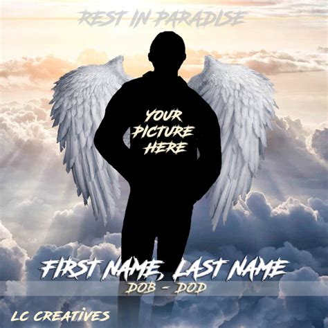 Rip Angel Wings Instagram Template Instant Download Etsy