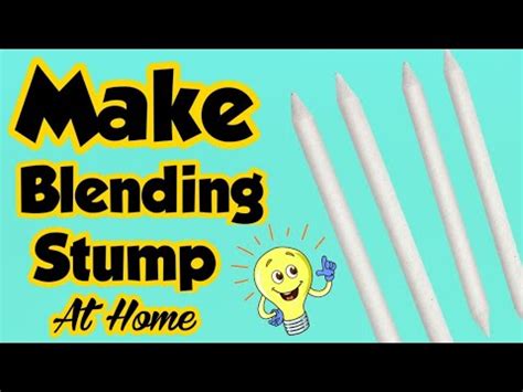 I do a lot of blending in my art, and after going through quite a few tortillons over the years, i decided to make my own. Diy Blending Stump - How to make blending stump at home/make your own blending stump with ...