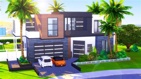 A modern take on traditional country architecture comes in the form of this gorgeous renovated farmhouse sitting proudly on a hilltop. ULTRA MODERN HOUSE // Sims 4 Speed Build - YouTube