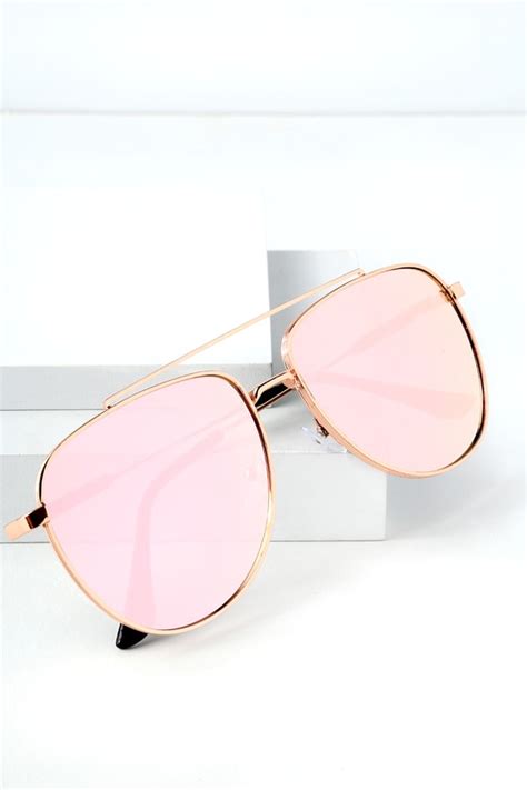 Rose Gold Aviator Sunglasses Mirrored Aviator Sunglasses