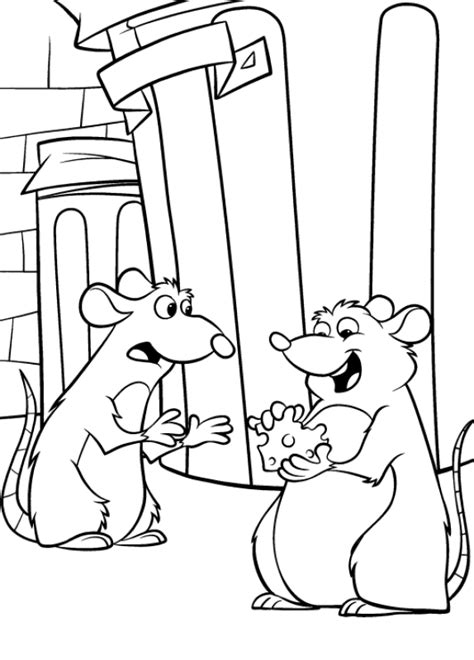 Remy the rat is grey, but feel free to give him another. Ratatouille Coloring Pages - Coloringpages1001.com