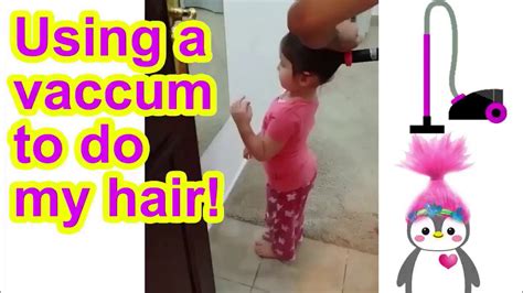 daddy using a vacuum to do his daughter s hair clara and bilal video in singapore youtube