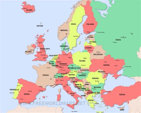 Cartina Europa In Italiano