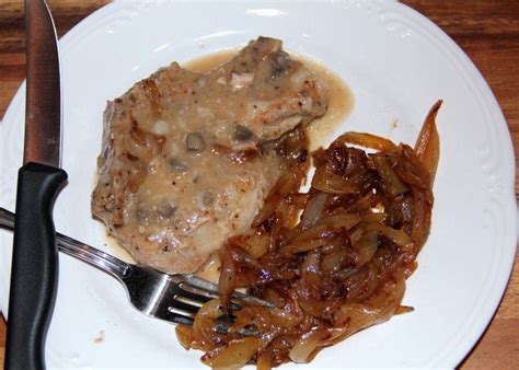 Brown sugar pork chops with garlic and herbs are as good as it sounds. Baked pork chops with cream of mushroom soup is a quick and easy dinner recipe. | Pork, Stuffed ...