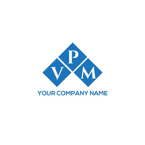 Diseño De Logotipo De Letra Vpm Sobre Fondo Blanco Concepto De
