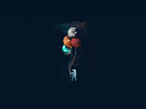 Like a normal wallpaper, an live wallpaper serves as the background on your desktop, which is visible to you only when your workspace is empty, i.e. Desktop wallpaper astronaut, balloons, space, minimal, art ...