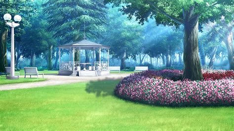 Anime Landscape Park Anime Background