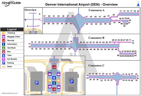 Denver Airport Terminal Map Map Of The World