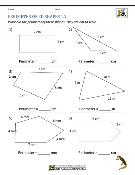 3rd Grade Geometry Worksheets Identifying And Naming 2d Shapes