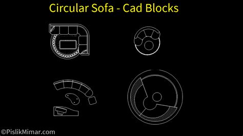 Circular Sofa 2d Model In Autocad Blocks 64230 Kb