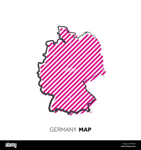 Vector de Alemania mapa del país Esbozo de mapa con puntos Imagen Vector de stock Alamy