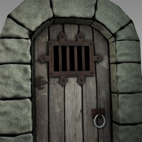 3d Model Castle Dungeon Door
