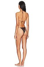 Oseree Latex Microkini Bikini Set In Chocolate REVOLVE