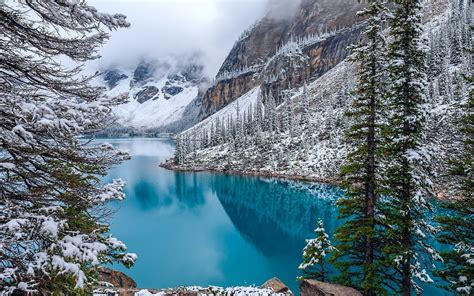 Moraine Lake On A Winter Day Wallpaper Nature Wallpapers 42224