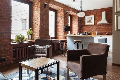 Studio Apartment Stays Authentic By Keeping Its Brick Walls Intact