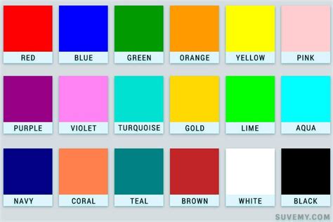 Colors Name In English All Colours Name All The Colors Color Names